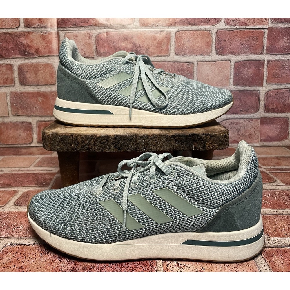 Adidas Run 70S Women's Retro Running Shoes Ash Green Raw Green US size 8.5